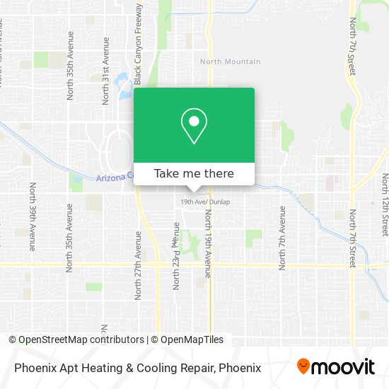 Mapa de Phoenix Apt Heating & Cooling Repair