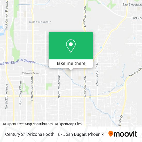 Mapa de Century 21 Arizona Foothills - Josh Dugan