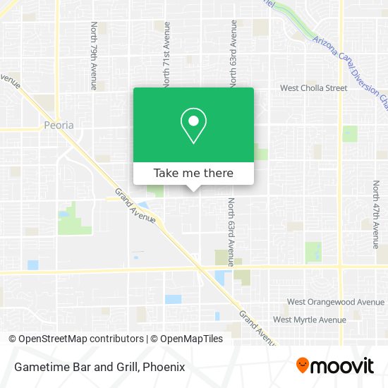 Mapa de Gametime Bar and Grill