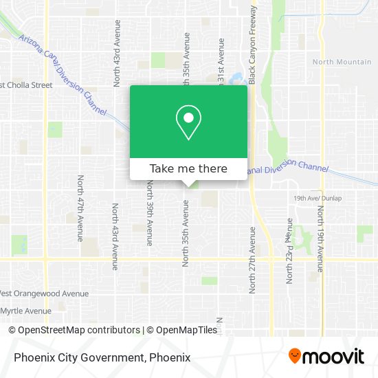 Phoenix City Government map