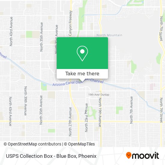 USPS Collection Box - Blue Box map