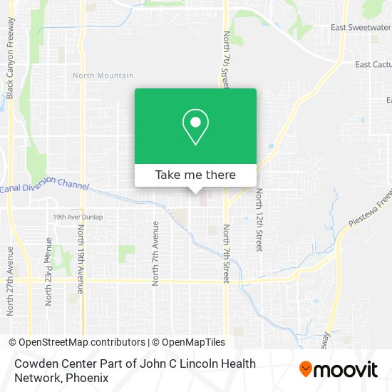 Cowden Center Part of John C Lincoln Health Network map