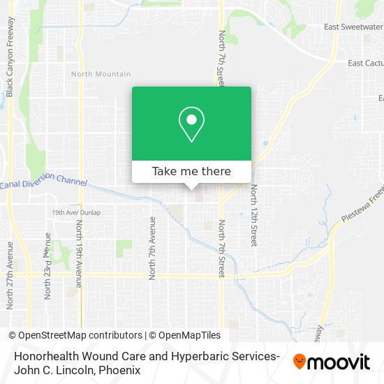 Mapa de Honorhealth Wound Care and Hyperbaric Services-John C. Lincoln