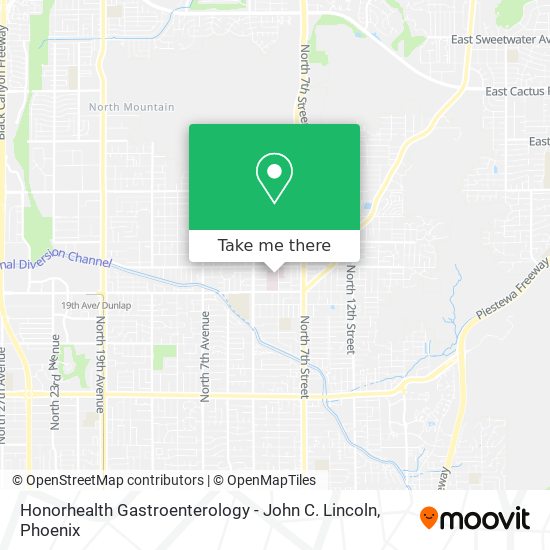 Honorhealth Gastroenterology - John C. Lincoln map