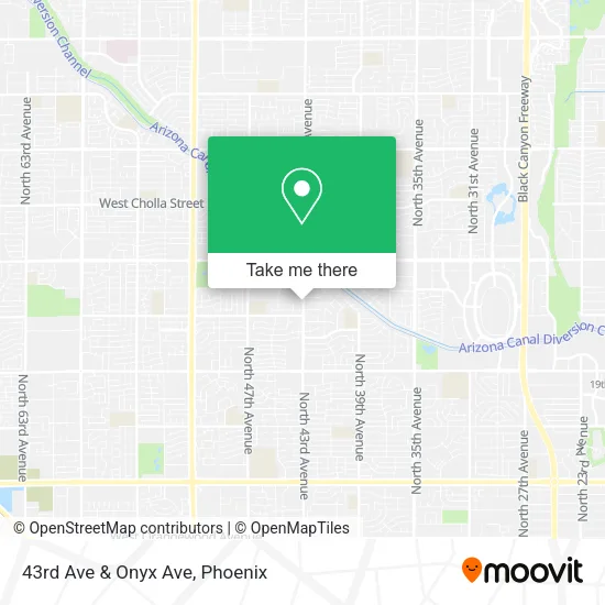 43rd Ave & Onyx Ave map
