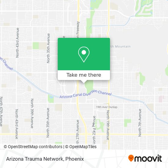 Arizona Trauma Network map