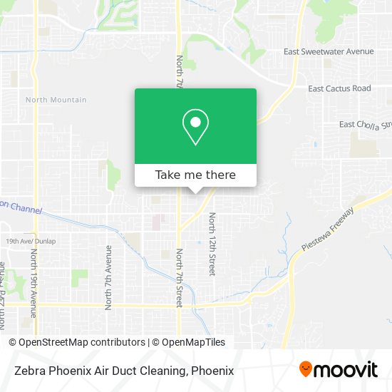 Mapa de Zebra Phoenix Air Duct Cleaning