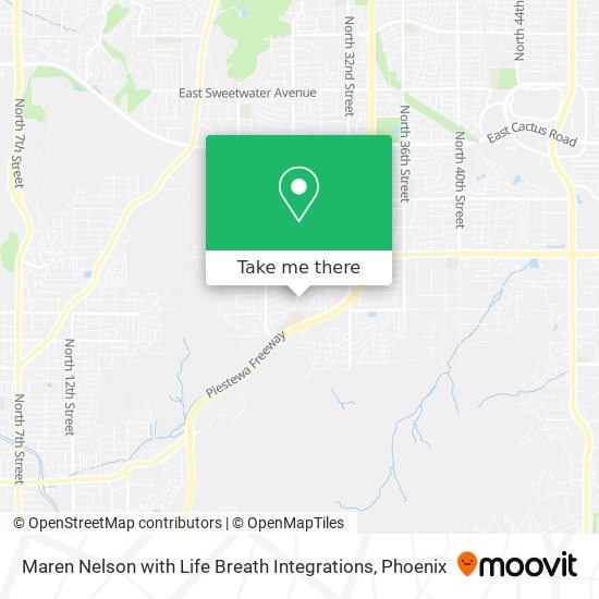 Maren Nelson with Life Breath Integrations map