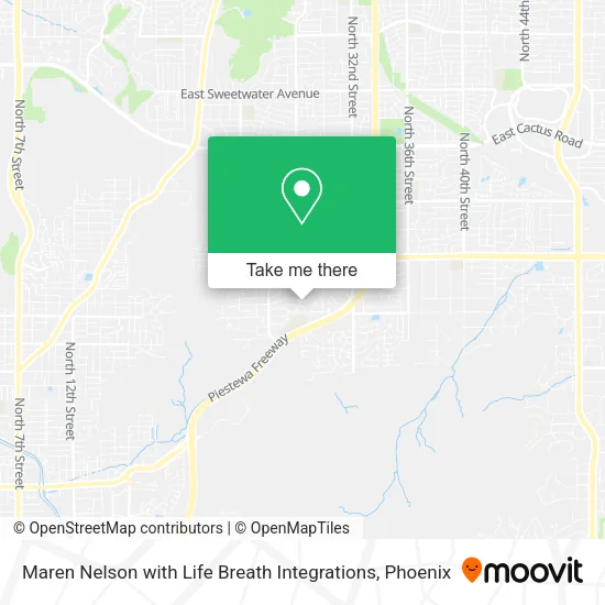 Maren Nelson with Life Breath Integrations map
