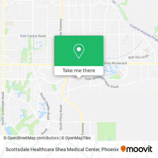 Mapa de Scottsdale Healthcare Shea Medical Center