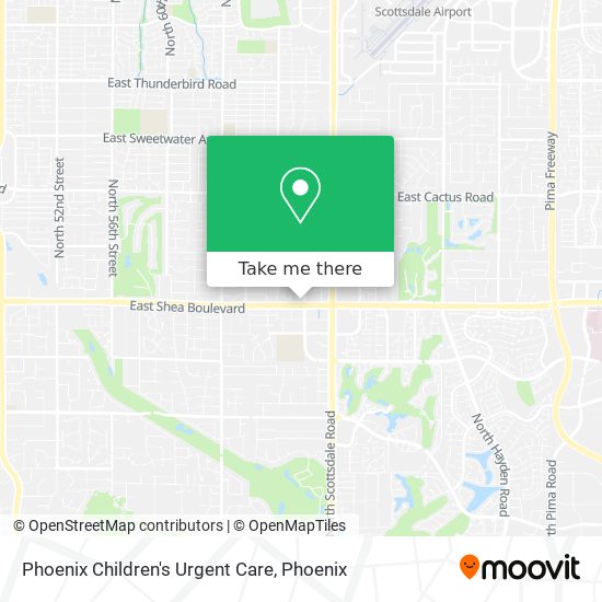 Phoenix Children's Urgent Care map