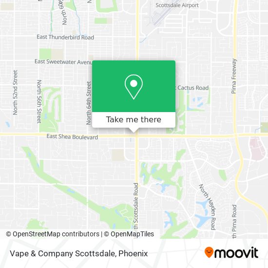 Mapa de Vape & Company Scottsdale