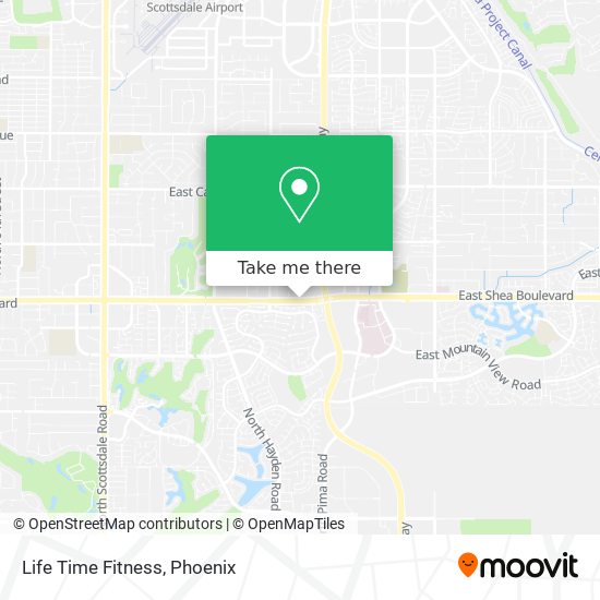 Life Time Fitness map