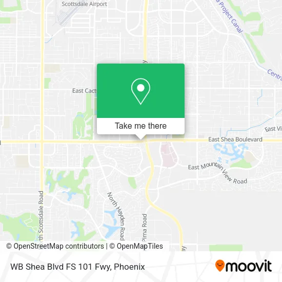 WB Shea Blvd FS 101 Fwy map
