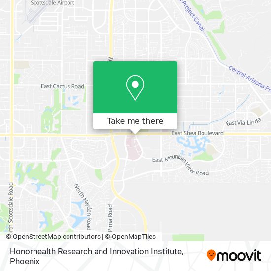 Mapa de Honorhealth Research and Innovation Institute