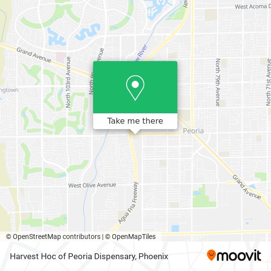 Mapa de Harvest Hoc of Peoria Dispensary