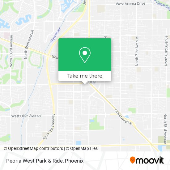 Peoria West Park & Ride map