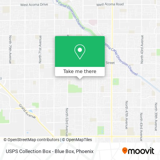 USPS Collection Box - Blue Box map