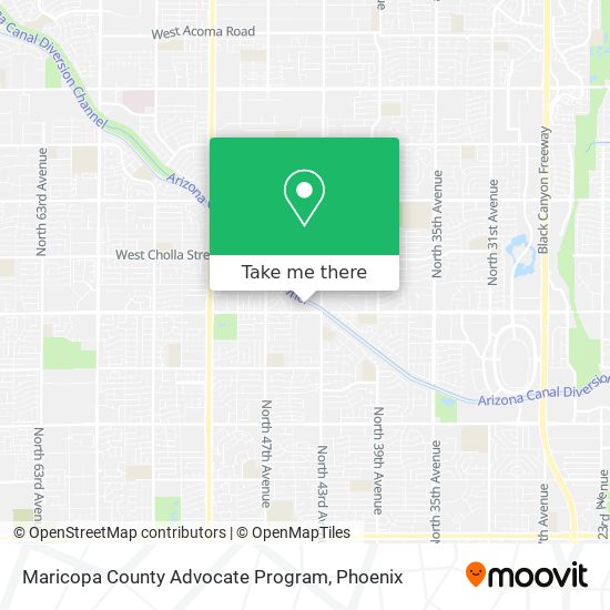 Maricopa County Advocate Program map
