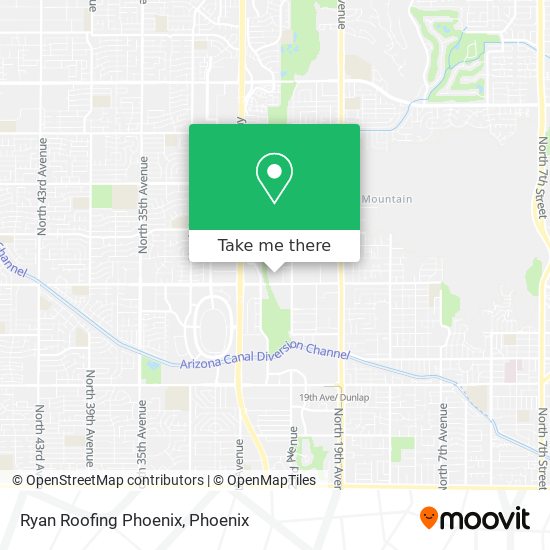 Ryan Roofing Phoenix map