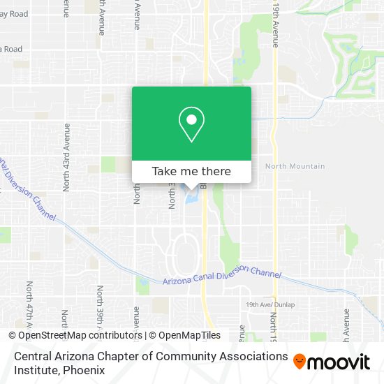 Mapa de Central Arizona Chapter of Community Associations Institute