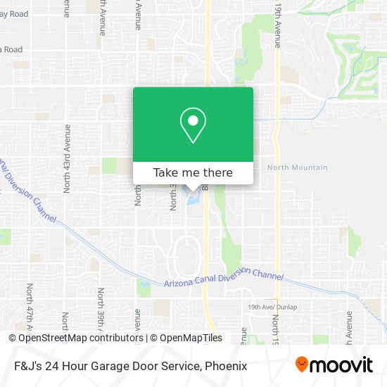 Mapa de F&J's 24 Hour Garage Door Service