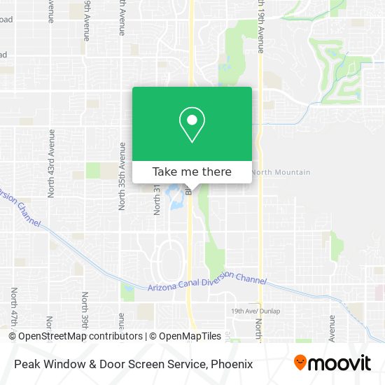 Peak Window & Door Screen Service map