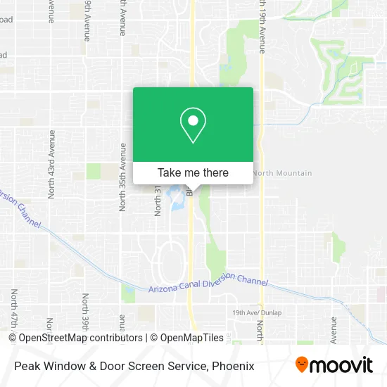 Peak Window & Door Screen Service map