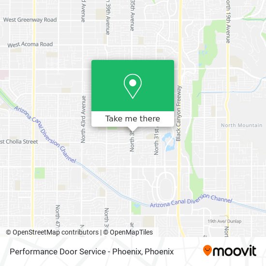 Performance Door Service - Phoenix map