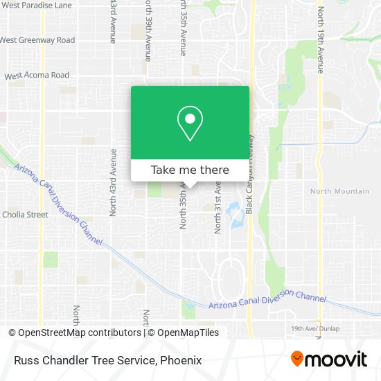Russ Chandler Tree Service map