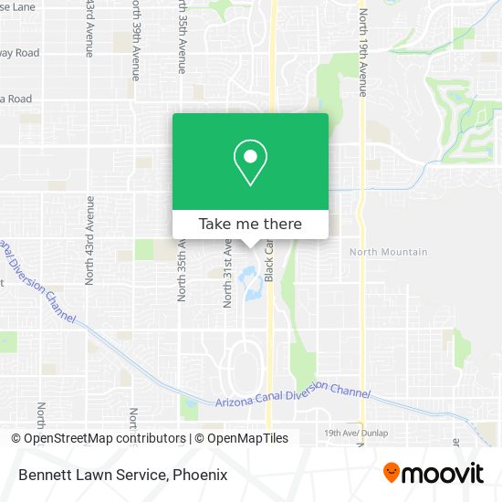 Bennett Lawn Service map