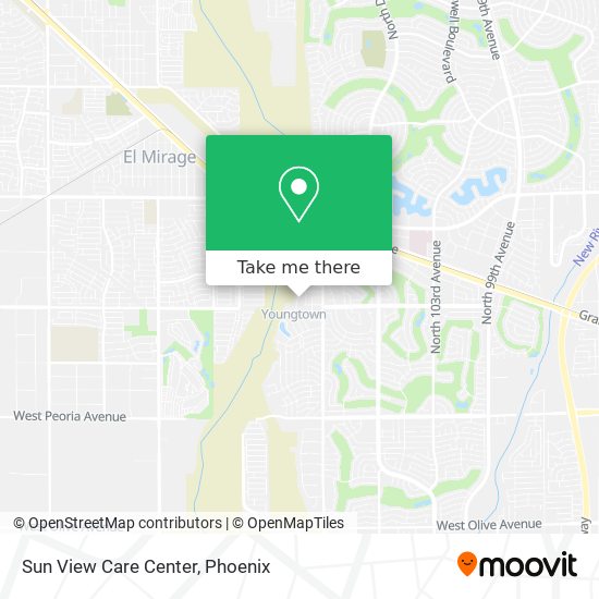 Sun View Care Center map