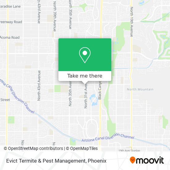 Evict Termite & Pest Management map