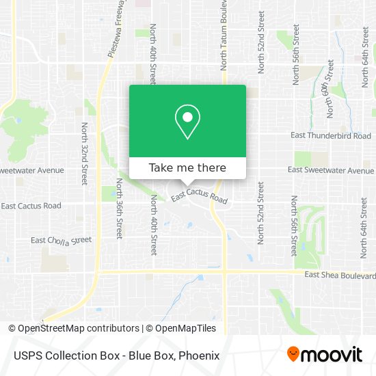 USPS Collection Box - Blue Box map