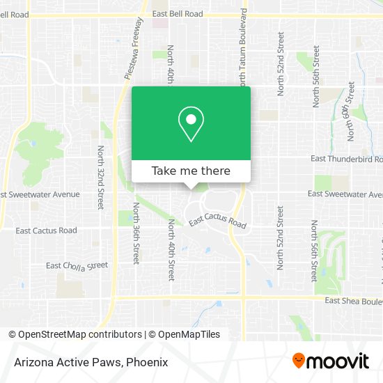 Mapa de Arizona Active Paws