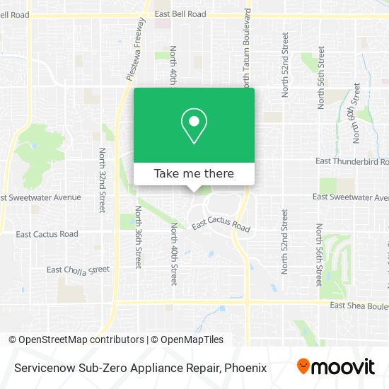 Servicenow Sub-Zero Appliance Repair map