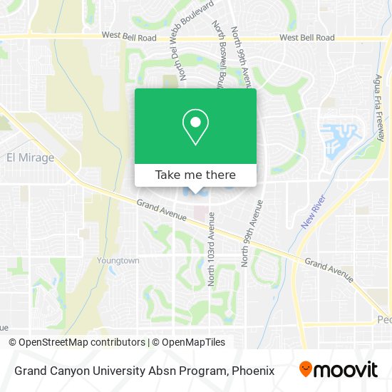Grand Canyon University Absn Program map