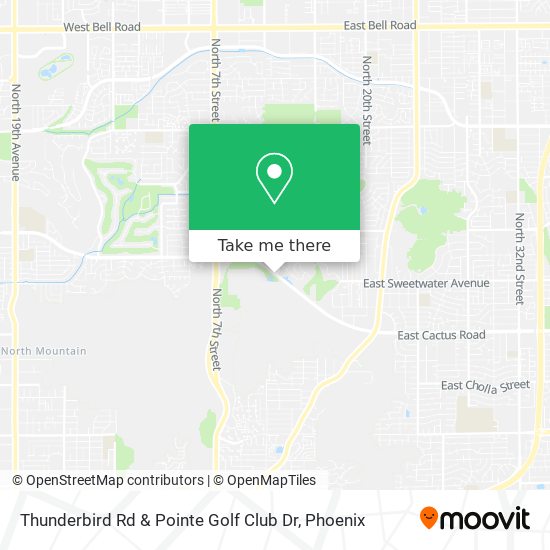 Mapa de Thunderbird Rd & Pointe Golf Club Dr