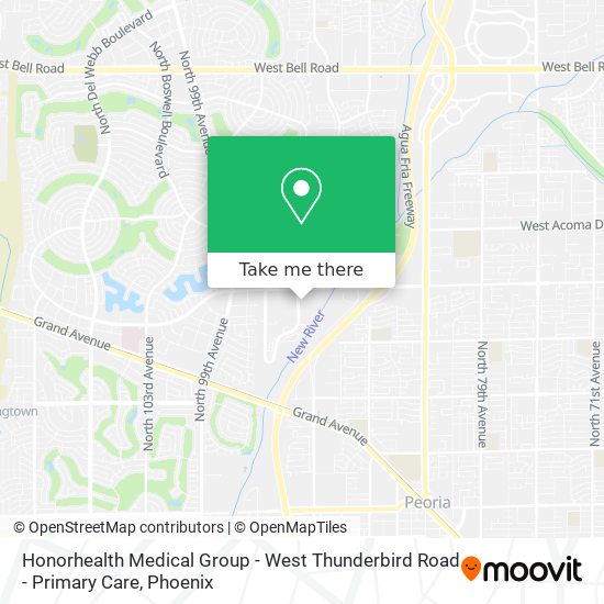 Honorhealth Medical Group - West Thunderbird Road - Primary Care map