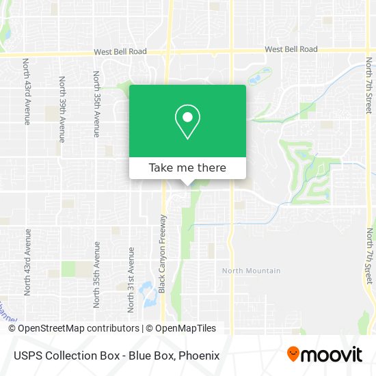 USPS Collection Box - Blue Box map