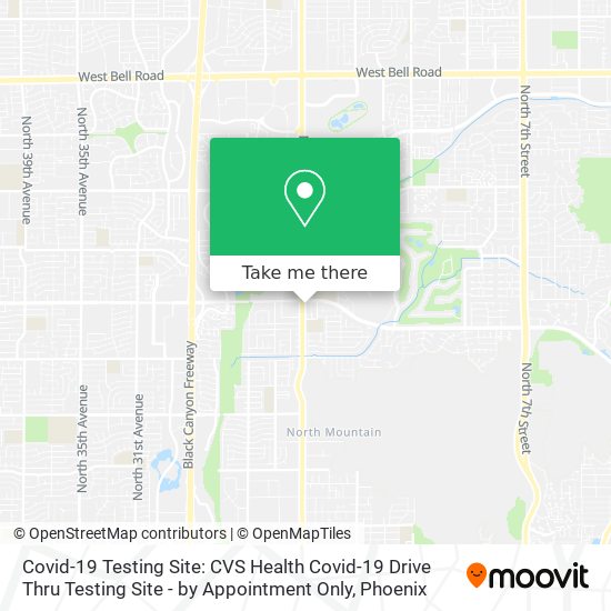 Mapa de Covid-19 Testing Site: CVS Health Covid-19 Drive Thru Testing Site - by Appointment Only