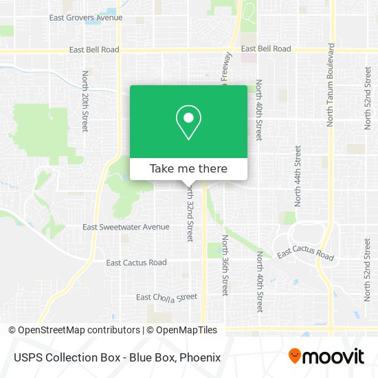 Mapa de USPS Collection Box - Blue Box