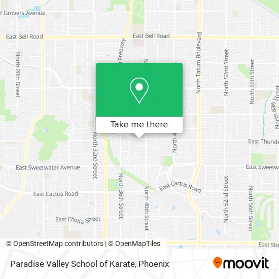 Paradise Valley School of Karate map