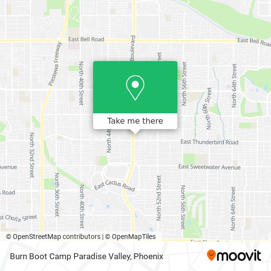 Mapa de Burn Boot Camp Paradise Valley
