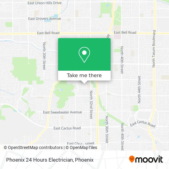 Phoenix 24 Hours Electrician map