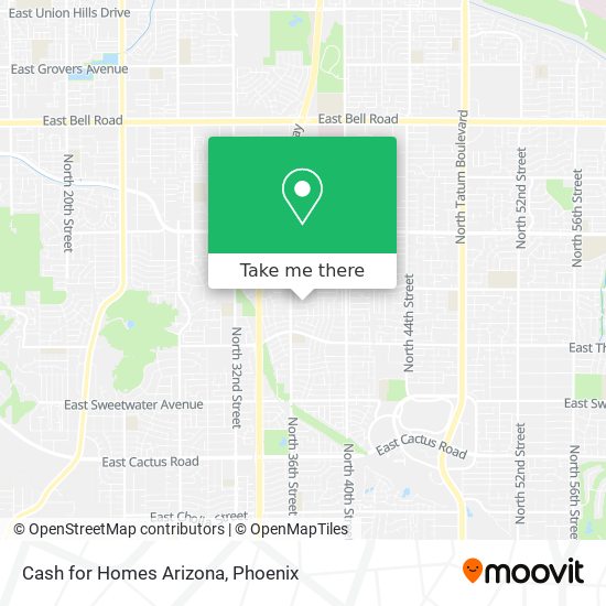 Mapa de Cash for Homes Arizona