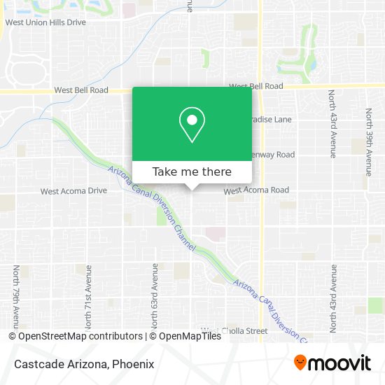 Mapa de Castcade Arizona