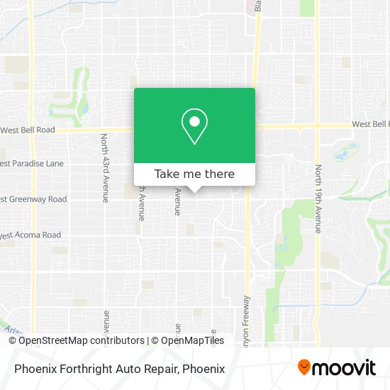 Phoenix Forthright Auto Repair map