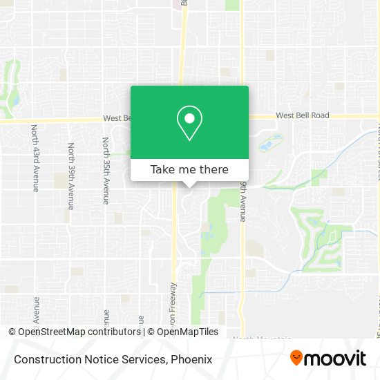 Construction Notice Services map