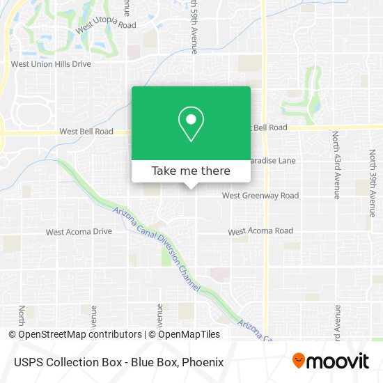 USPS Collection Box - Blue Box map